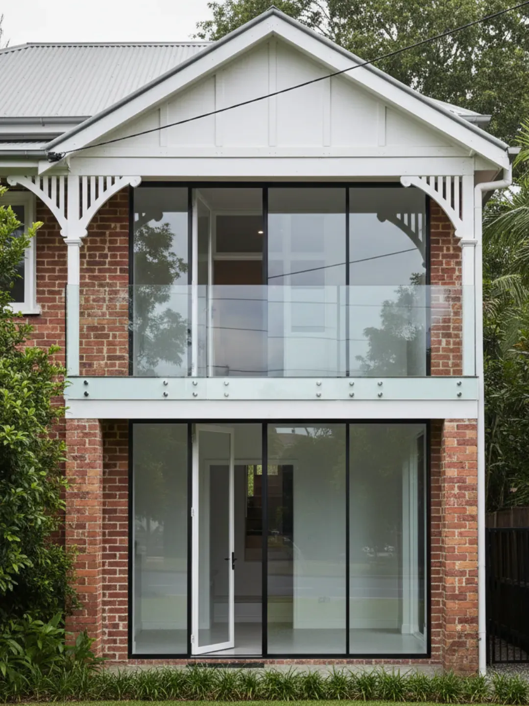 Hamilton glazier local glass delivery setup with A-frame truck and protected work area